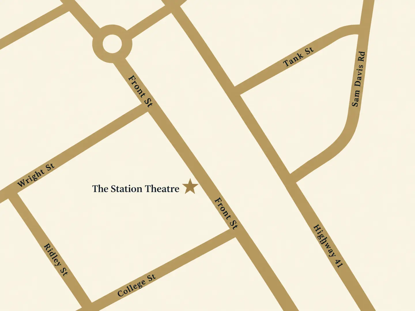 Minimalist station theatre map